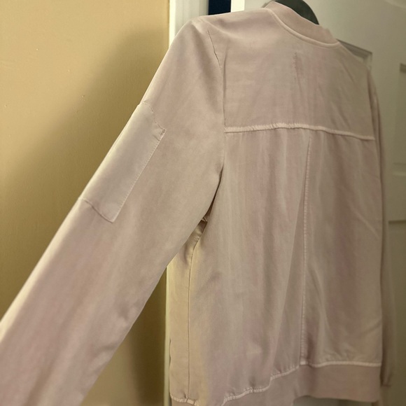 Dusty Pink HINGE Bomber Jacket with Arm Pocket - Picture 4 of 8